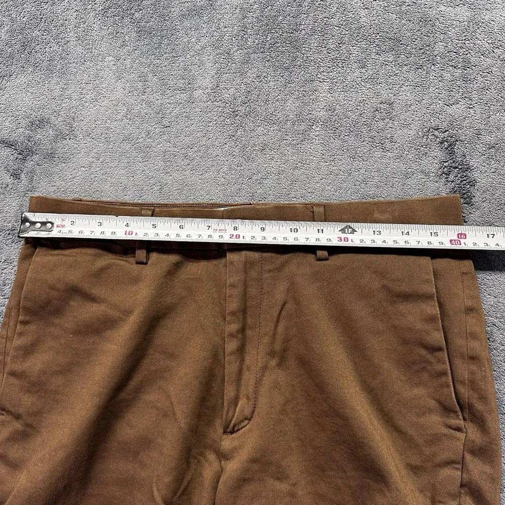 Banana Republic Traveler Pants Men's 32x30 Brown 5-Pocket Slim Fit Cotton Blend - Picture 8 of 9